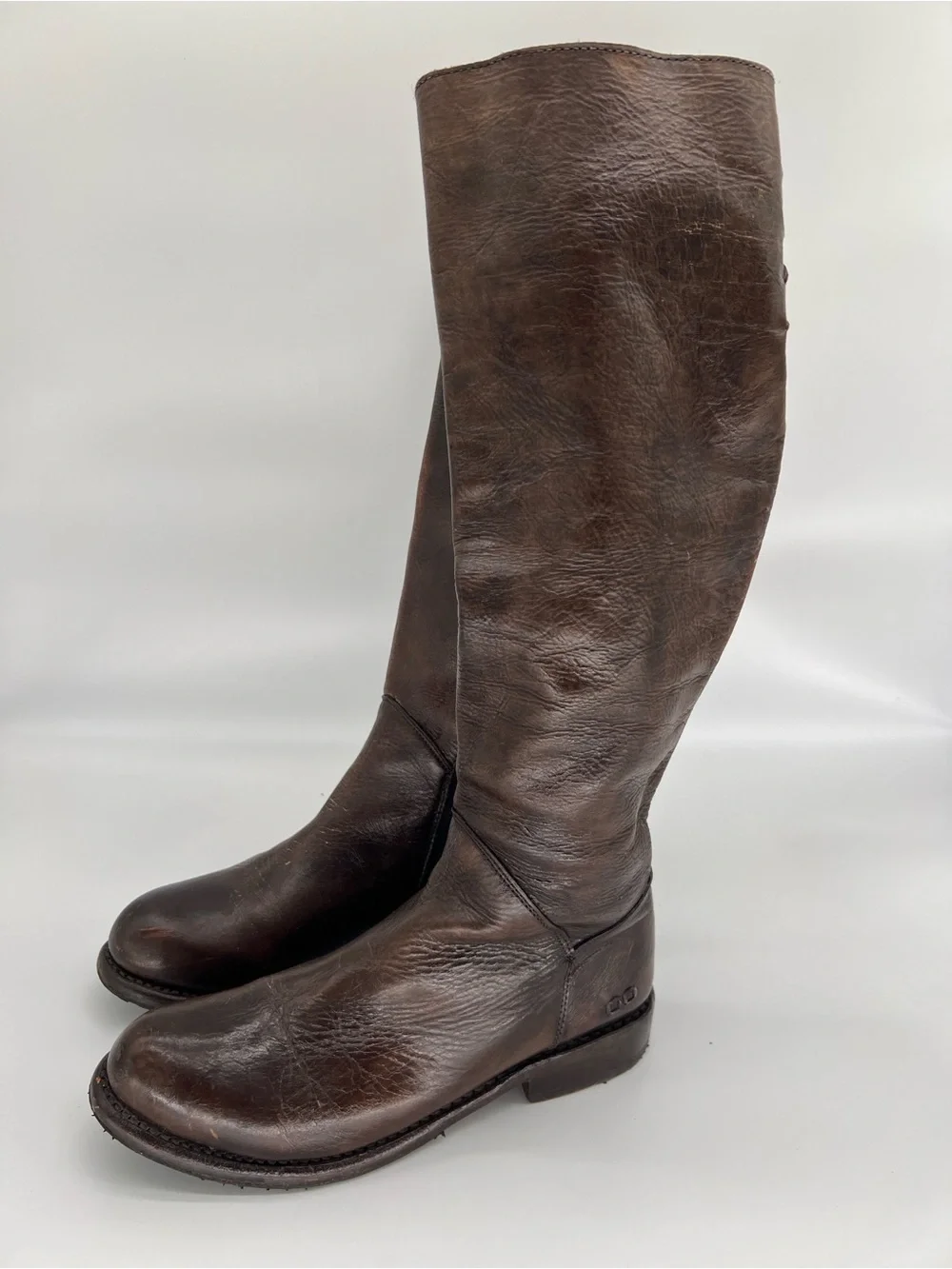 BED|STU Tall Manchester Distressed BrownLeather Boots